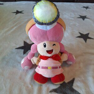 Super Mario Captain Toad Treasure‎ Tracker Toadette 8" Stuffed Animal Plush Toy